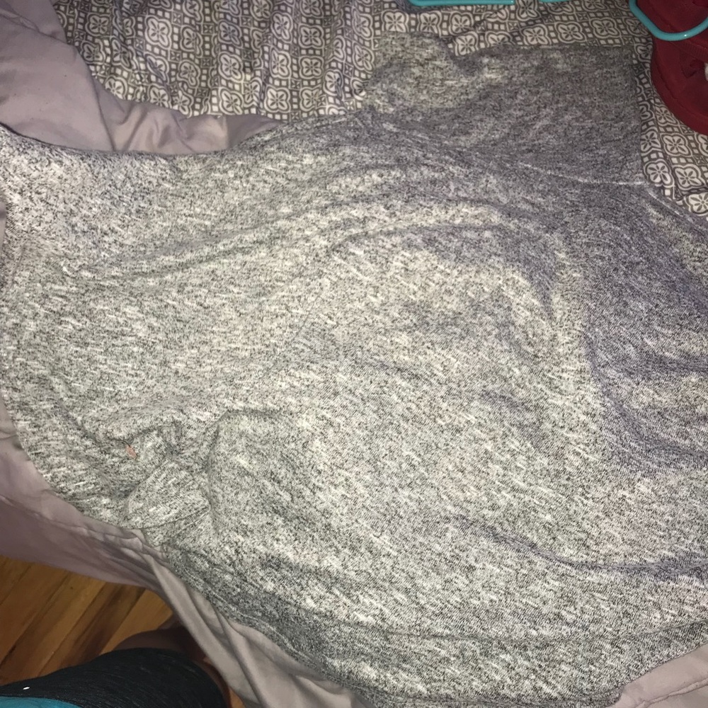 Long sleeve grey turtle neck cute top